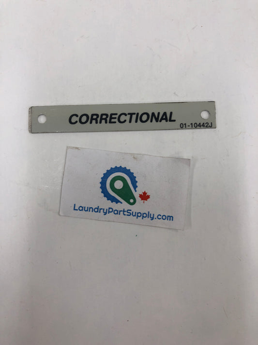 GENERAL NAMEPLATE - CORRECTIONAL